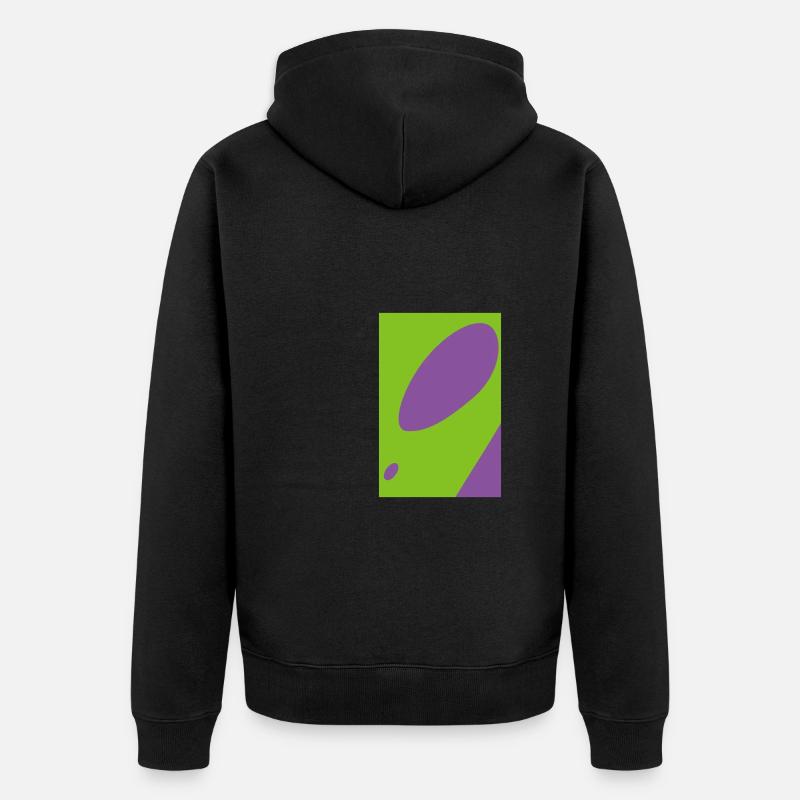 Abstrait créatif Alien - Veste à capuche bio Premium Unisexe - noir