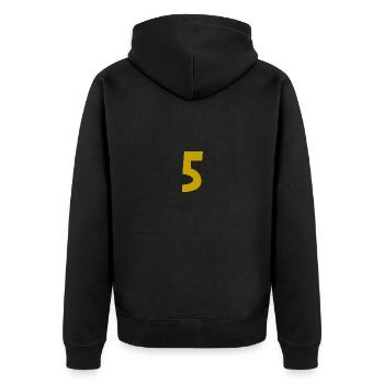 5. 5 ANS. 5e ANNIVERSAIRE. ANNIVERSAIRE 5 ANS. 5 - Veste à capuche bio Premium Unisexe - noir - Dos - Nico (187cm)