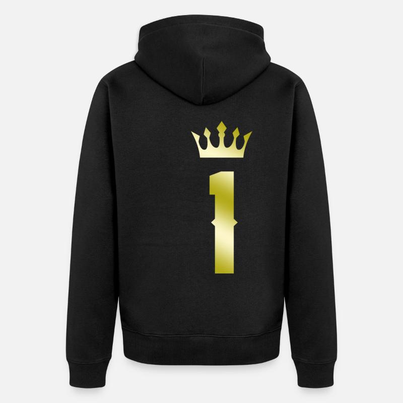 1 Couronne numérique - Veste à capuche bio Premium Unisexe - noir