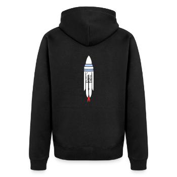 Vecteur de vol spatial spatial de fusée spatiale - Veste à capuche bio Premium Unisexe - noir - Dos - Nico (187cm)