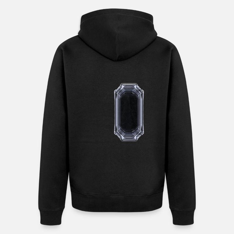 Cristal mystérieux - Noir & Blanc - Veste à capuche bio Premium Unisexe - noir