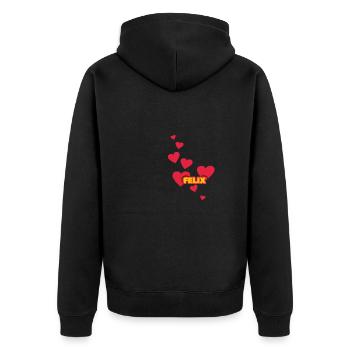 J’adore Félix - Veste à capuche bio Premium Unisexe - noir - Dos - Nico (187cm)