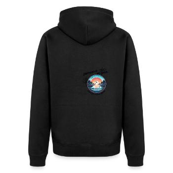 Hirte Meiner Seele Christlicher Psalm 23 2 - Unisex Premium Bio Zip Hoodie - Schwarz - Hinten - Nico (187cm)