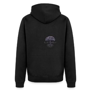 Verwurzelt In Der Liebe Baum Epheser Christlich - Unisex Premium Bio Zip Hoodie - Schwarz - Hinten - Nico (187cm)