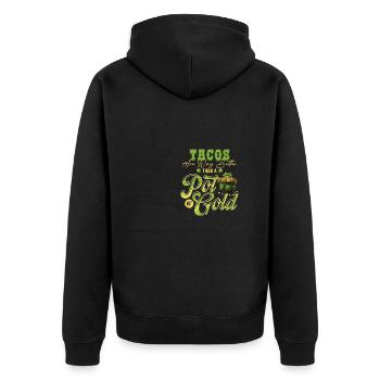 Les tacos sont bien meilleurs qu’un pot de Gold St - Veste à capuche bio Premium Unisexe - noir - Dos - Nico (187cm)