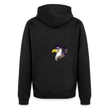 American Samoa - Unisex Premium Organic Zip Hoodie - black - Back - Nico (187cm)
