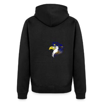 Bosnien und Herzegowina - Unisex Premium Bio Zip Hoodie - Schwarz - Hinten - Nico (187cm)