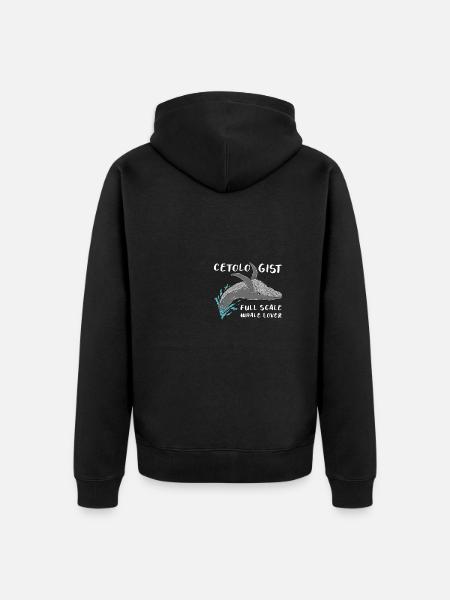 Whale Sea Gift Ocean Gift - Unisex Premium Organic Zip Hoodie - black