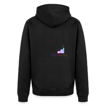 Scientifique Anniversaire Huit Science - Veste à capuche bio Premium Unisexe - noir - Dos - Nico (187cm)