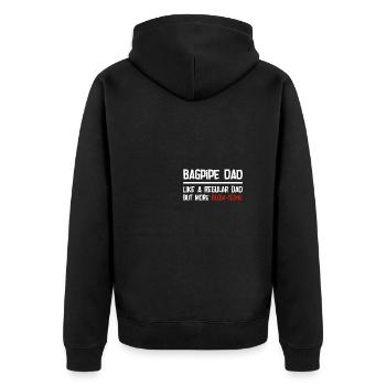 Musicien écossais cornemuse - Veste à capuche bio Premium Unisexe - noir - Dos - Nico (187cm)