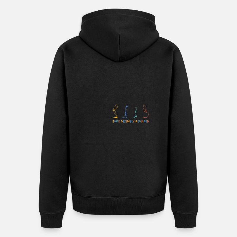 Prothese Amputiert Behinderung Geschenk - Unisex Premium Bio Zip Hoodie - Schwarz