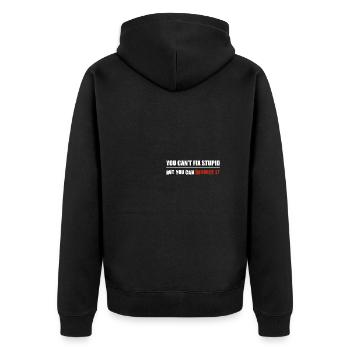 Divorce Separation Divorce Marriage Gift - Unisex Premium Organic Zip Hoodie - black - Back - Nico (187cm)