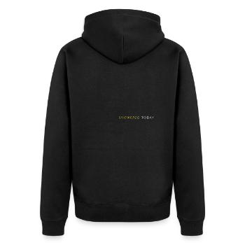 J’ai pris une douche aujourd’hui en disant drôle de ringard - Veste à capuche bio Premium Unisexe - noir - Dos - Nico (187cm)