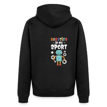 Droid Builder Cute Robotics est ma construction sportive cool - Veste à capuche bio Premium Unisexe - noir - Dos - Nico (187cm)