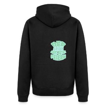 Feiern für Arian Arian Party - Unisex Premium Bio Zip Hoodie - Schwarz - Hinten - Nico (187cm)