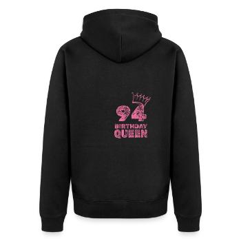 Birthday 94 - Unisex Premium Organic Zip Hoodie - black - Back - Nico (187cm)