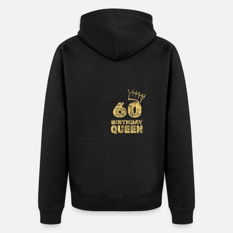 60 ans - Veste à capuche bio Premium Unisexe - noir