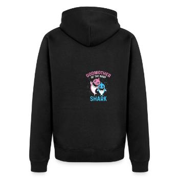 Hai-Mutter Schutzperson Gift - Unisex Premium Bio Zip Hoodie - Schwarz - Hinten - Nico (187cm)