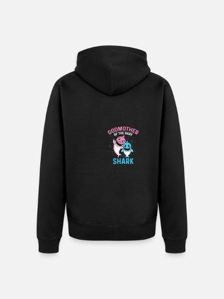 Shark Mother Protector Poison - Unisex Premium Organic Zip Hoodie - black