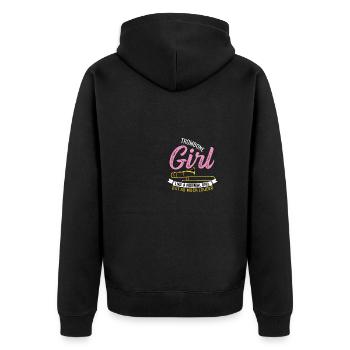 Viel lauter Musiker Gift - Unisex Premium Bio Zip Hoodie - Schwarz - Hinten - Nico (187cm)