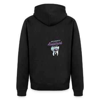 Assistant orthodontique Assistant dentaire Gi - Veste à capuche bio Premium Unisexe - noir - Dos - Nico (187cm)