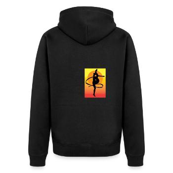 Gymnastique rythmique athlète ou gymnaste poison - Veste à capuche bio Premium Unisexe - noir - Dos - Nico (187cm)
