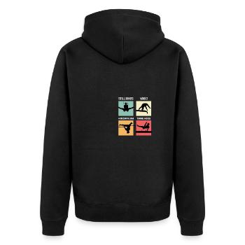 Still Rings Dancer and Gymnast Poison - Unisex Premium Organic Zip Hoodie - black - Back - Nico (187cm)