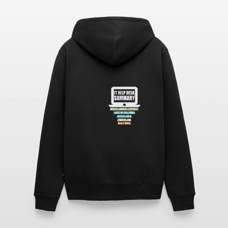 Funny IT Help Desk Tech Support Help Desk Computer Unisex Premium Organic Zip Hoodie