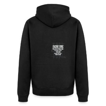 Citation drôle Ingénierie Solution Problèmes Sarkas - Veste à capuche bio Premium Unisexe - noir - Dos - Nico (187cm)