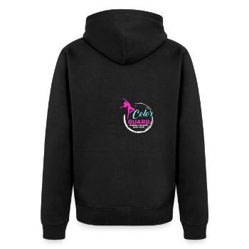 Color watch makes the band funny quote Color Guar - Unisex Premium Organic Zip Hoodie - black - Back - Nico (187cm)