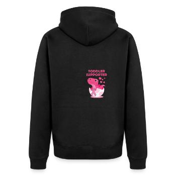 Toddler Pendentif T-Rex Mois du cancer du sein - Veste à capuche bio Premium Unisexe - noir - Dos - Nico (187cm)