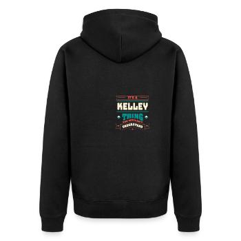 C’est un truc Kelley, le nom de famille de la famille - Veste à capuche bio Premium Unisexe - noir - Dos - Nico (187cm)