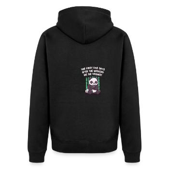 The first five days for the weekend are the h - Unisex Premium Organic Zip Hoodie - black - Back - Nico (187cm)