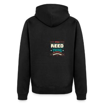 C’est un nom de famille Reed -Ding -Thing pour les familles - Veste à capuche bio Premium Unisexe - noir - Dos - Nico (187cm)