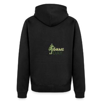 Rétro Citation Drôle Football Américain Touchdown-SAIS - Veste à capuche bio Premium Unisexe - noir - Dos - Nico (187cm)