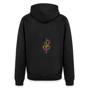 Joueur de flûte - Veste à capuche bio Premium Unisexe - noir - Dos - Nico (187cm)