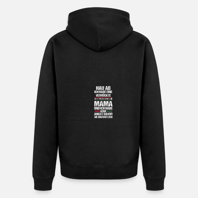 Magyar maman mère Hongrie - Veste à capuche bio Premium Unisexe - noir