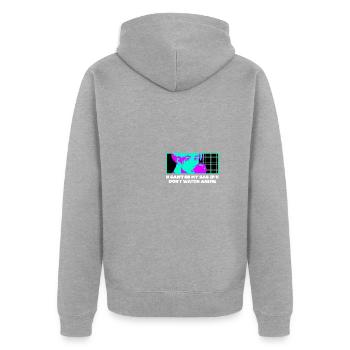 Ich kann nicht mein Bae sein, wenn Anime Manga nic - Unisex Premium Bio Zip Hoodie - Grau meliert - Hinten - Nico (187cm)
