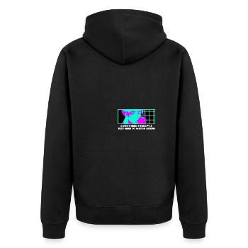 Ich brauche keine Therapie Ich muss nur Anime Mang - Unisex Premium Bio Zip Hoodie - Schwarz - Hinten - Nico (187cm)