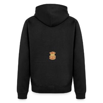 Party Benni - Unisex Premium Bio Zip Hoodie - Schwarz - Hinten - Nico (187cm)