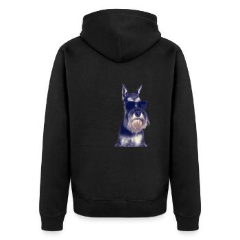 Miniature Schnauzer - Veste à capuche bio Premium Unisexe - noir - Dos - Nico (187cm)