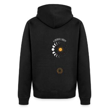 Balance Lady - Astrologie - Veste à capuche bio Premium Unisexe - noir - Dos - Nico (187cm)