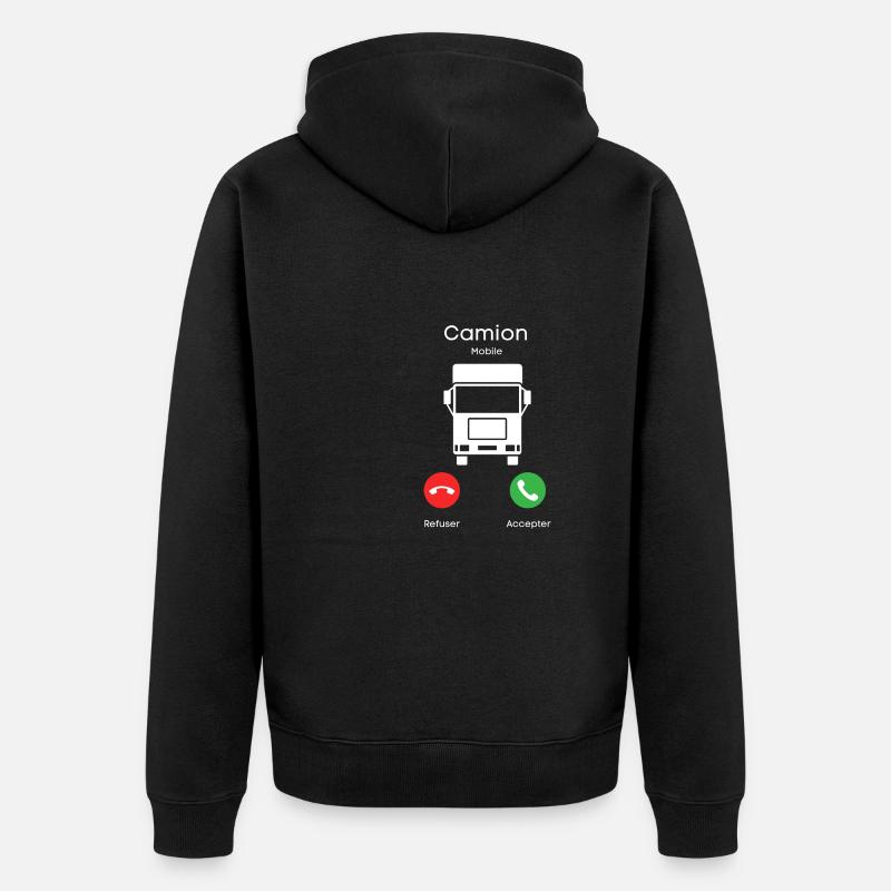 appel du camion - Veste à capuche bio Premium Unisexe - noir