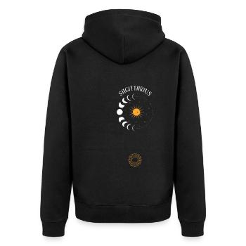 Sagittaire - Astrologie - Veste à capuche bio Premium Unisexe - noir - Dos - Nico (187cm)