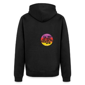 In My No Me Importa Era I Don't Care Funny - Unisex Premium Bio Zip Hoodie - Schwarz - Hinten - Nico (187cm)