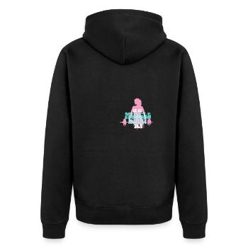 Dans mon Muscle Mommy Era Fête des Mères Personnel - Veste à capuche bio Premium Unisexe - noir - Dos - Nico (187cm)