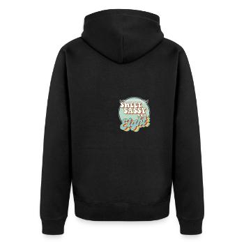 Sweet Sassy et 8 célébrant de fête du 8e anniversaire - Veste à capuche bio Premium Unisexe - noir - Dos - Nico (187cm)