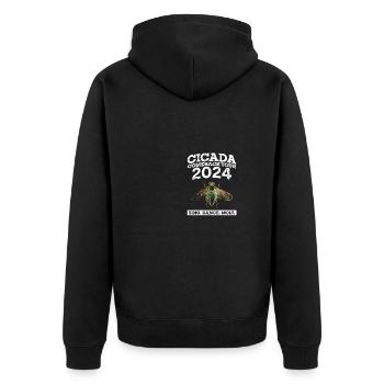 Cicada Comeback Tour 2024 Cicada Brood Swarm - Unisex Premium Organic Zip Hoodie - black - Back - Nico (187cm)