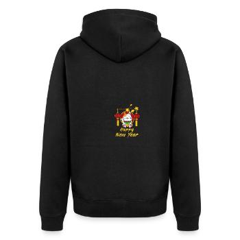 Chat du Nouvel An vietnamien 2023 I Cadeau - Veste à capuche bio Premium Unisexe - noir - Dos - Nico (187cm)