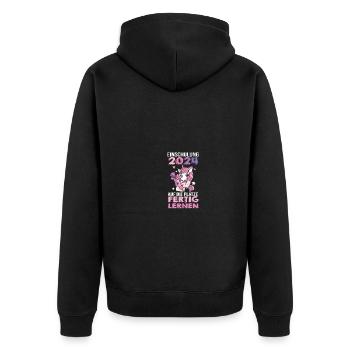 First Grade Elementary School 2024 Gift - Unisex Premium Organic Zip Hoodie - black - Back - Nico (187cm)